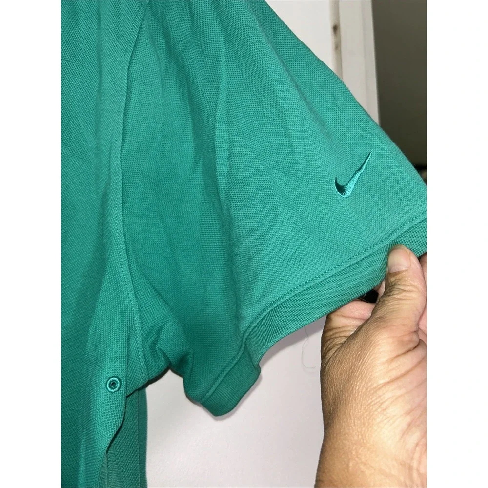 Nike Polo Dri-FIT Tiger Woods Mens XXL Green Pique Short Sleeve Golf Shirt